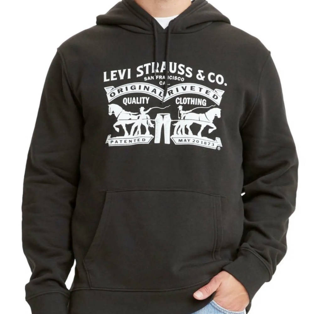 Sold Graphic Hooded Sweatshirt Black Mens Large Hoodie